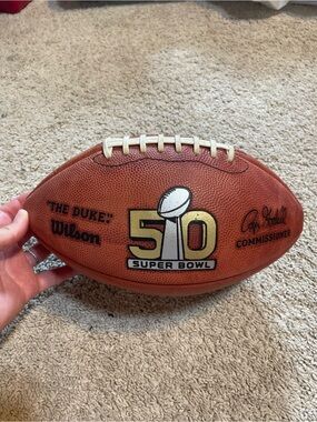 Wilson Super Bowl 50 Commemorative Football - Brown, White, Gold, Black